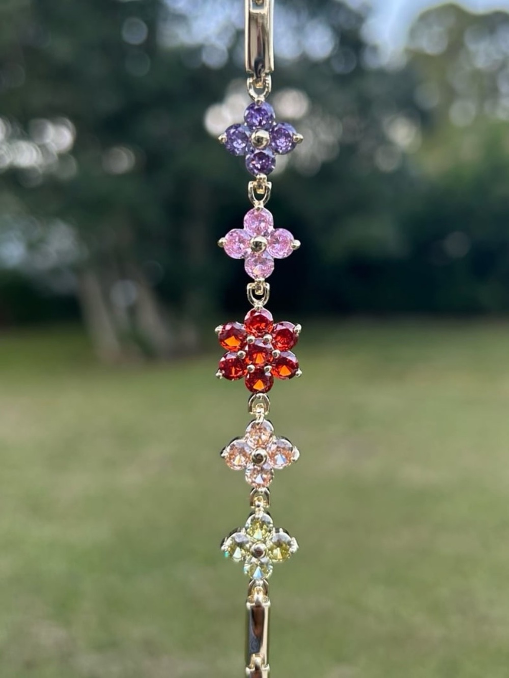 New multicolored gold bracelet with extender
